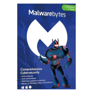Malwarebytes Cybersecurity 3 Devices 1 Year